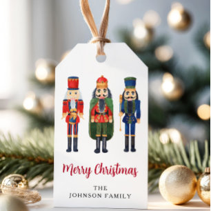 Personalised Cute Nutcracker Merry Christmas Gift Tags