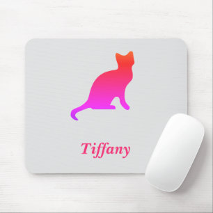 Personalised cute ombre cat mouse pad
