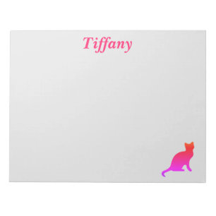 Personalised cute ombre cat notepad