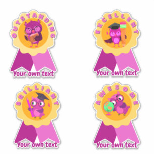Personalised Cute Owl Teacher Reward Stickers