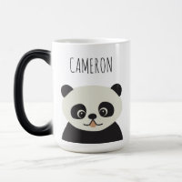 Personalised Cute panda cartoon black and white