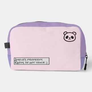 Personalised Cute Panda Illustration zipper bag