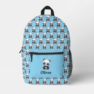 Personalised Cute Panda Pattern Printed Backpack