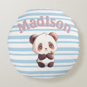 Personalised Cute Panda Round Cushion