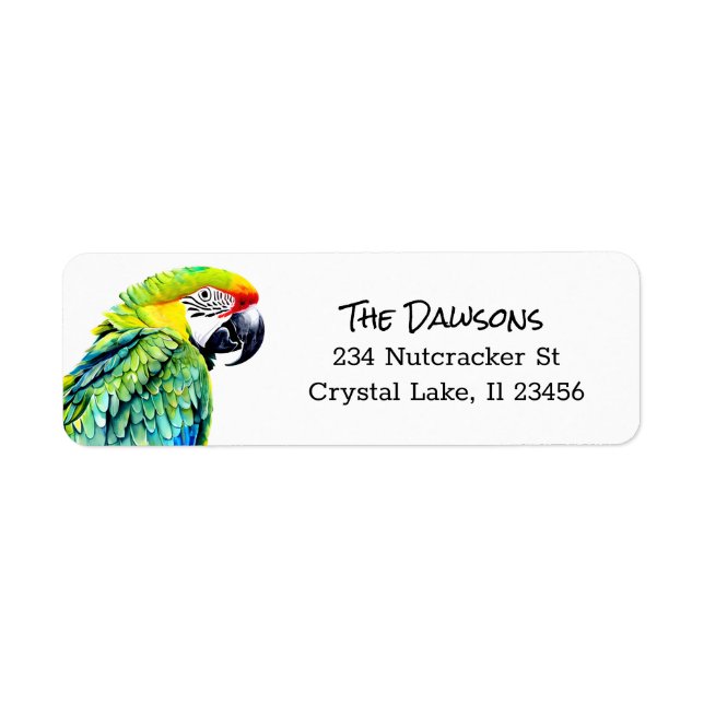 Personalised Cute Parrot Artwork (Front)