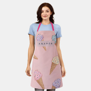 Personalised Cute Pastel Ice Cream Apron