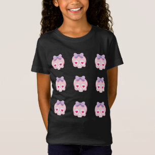 Personalised Cute Pastel Pink Skulls Halloween T-Shirt