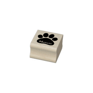 Personalised Cute Paw Rubber Stamp