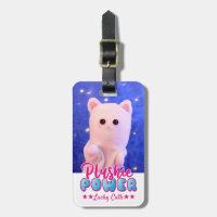 Personalised Cute Pink Blue Plushie Power Photo