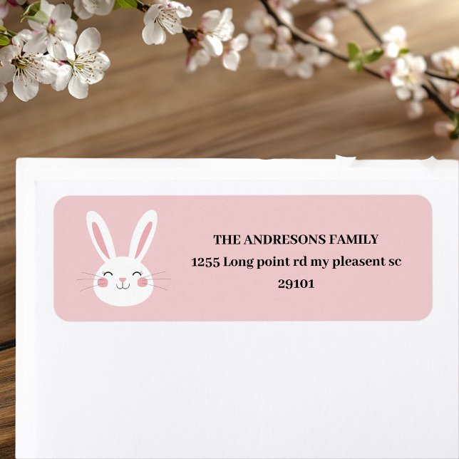 Personalised Cute Pink Bunny Easter  (Creator Uploaded)
