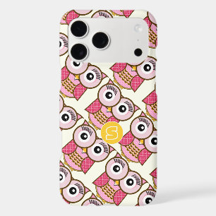 Personalised Cute Pink Owl Art Pattern