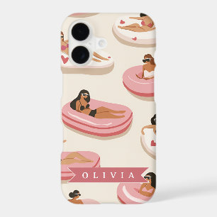 Personalised Cute Pink Pool Float Summer Aesthetic