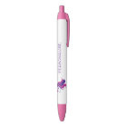Personalised cute pink unicorn girl's writing pens