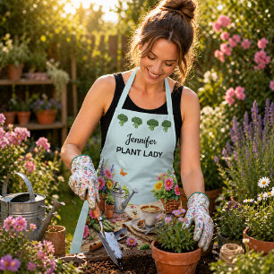 Personalised cute Plant Lady garden lover Apron