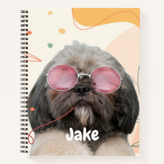 Personalised Cute Puppy Dog Pattern Custom Puppy  Notebook