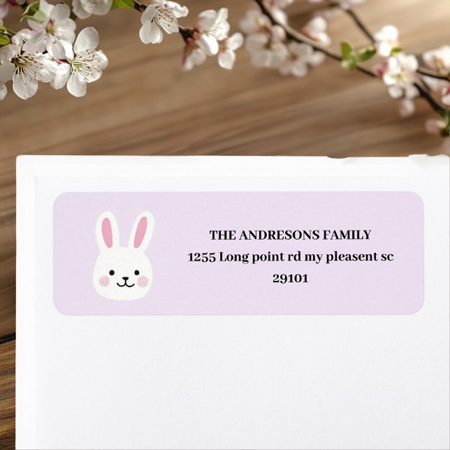 Personalised Cute Purple Bunny Easter  (Creator Uploaded)