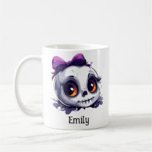 Personalised Cute Skull with Bow Halloween