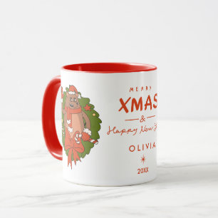 Personalised Cute Sloth Christmas Mug – Custom