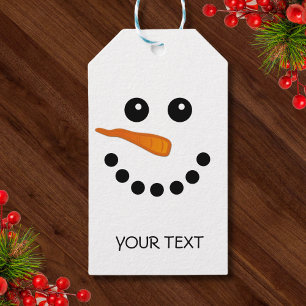 Personalised Cute Snowman Christmas holiday Gift Tags