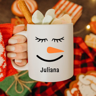 Personalised Cute Snowman Hot Cocoa Mug for Kids