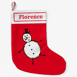Personalised Cute Snowman Stocking