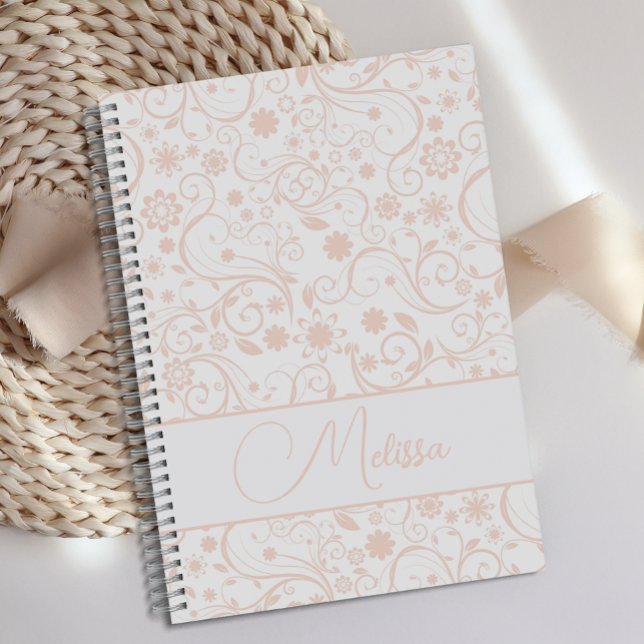 Personalised Cute Soft Pink Floral Journal  (Creator Uploaded)