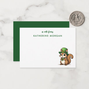 Personalised Cute St. Patrick's Day Squirrel Card