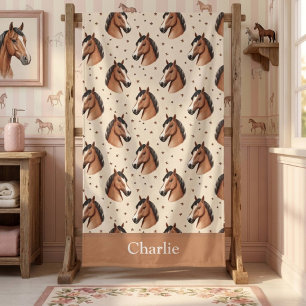 Personalised Cute Stars Horse Bath Towel