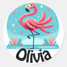 Personalised cute sticker/seal classic round sti