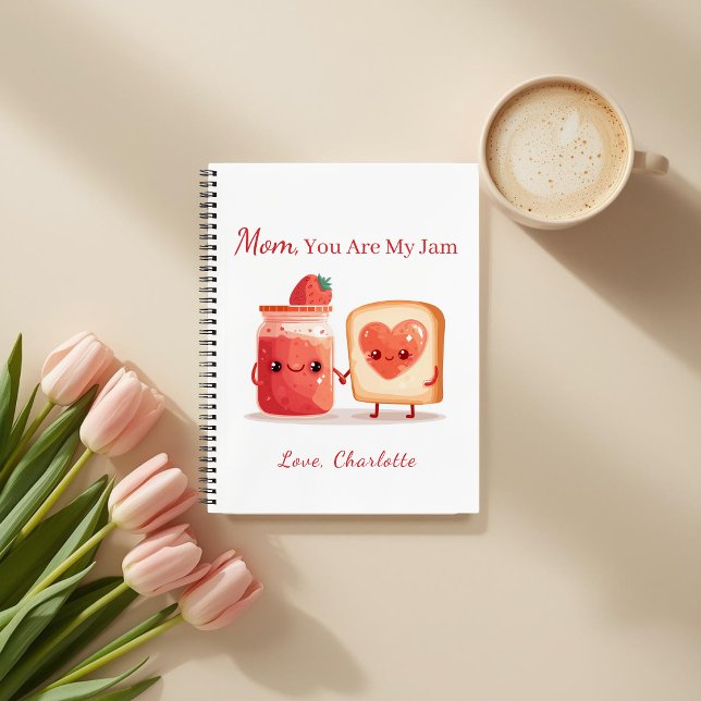 Personalised Cute Strawberry Jam Mothers Day Gift Notebook (Creator Uploaded)
