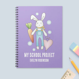 Personalised Cute Stuffed Animal Bunny Kids Notebook