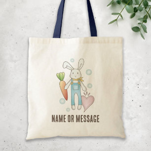 Personalised Cute Stuffed Animal Bunny Tote Bag