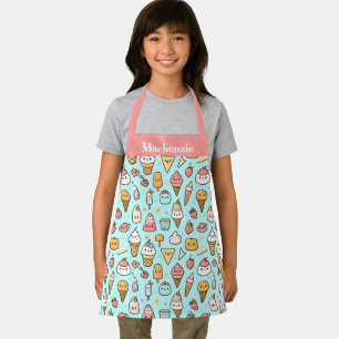 Personalised Cute Summer Ice Cream Sweet Kids Apron