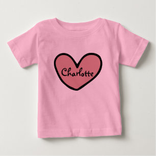 Personalised Cute Sweet Heart Pattern Baby Gifts T-Shirt