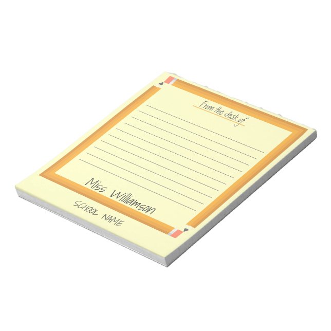 Personalised Cute Teacher Appreciation Gifts Notepad (Rotated)