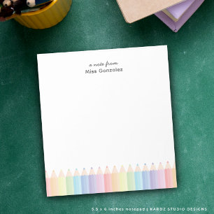 Personalised Cute Teacher Appreciation Notepad