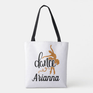 Personalised cute tote dance bag