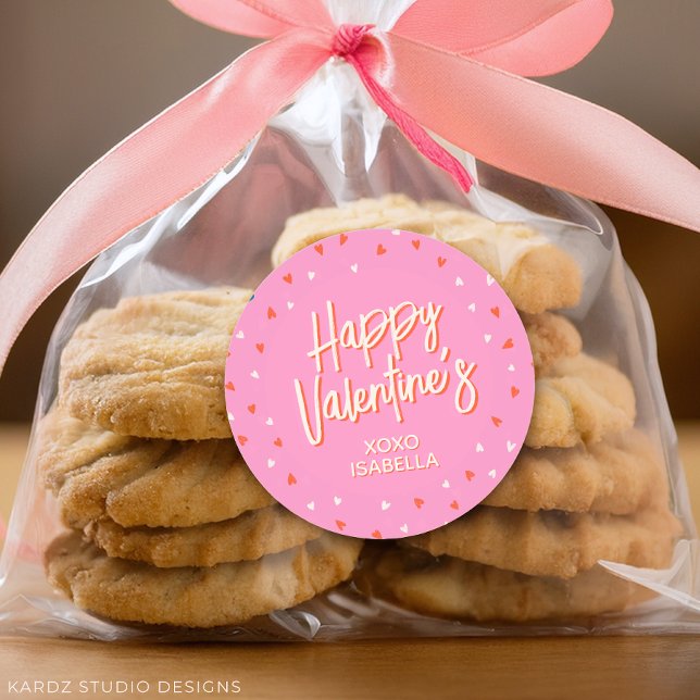 Personalised Cute Valentines Sticker (Stickers are available in 3 and 1.5 inches, choose your size before checkout.)