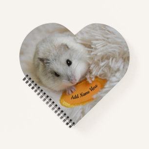 Personalised Cute White Dwarf Hamster Pet Notebook