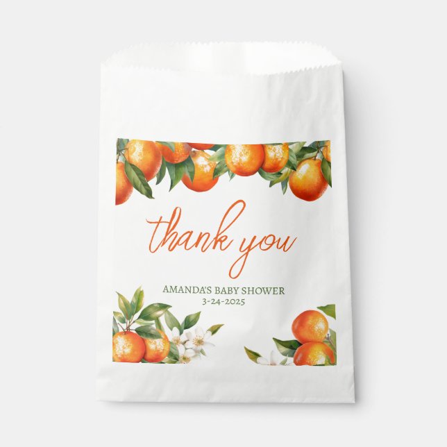 Personalised Cutie Thank You Favour Bags (Front)