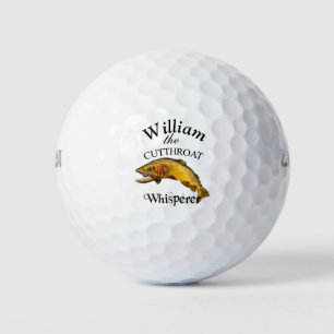 Personalised Cutthroat Trout Whisperer Fisherman Golf Balls