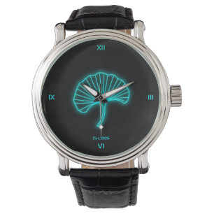 Personalised Cyber Zen Neon Ginkgo Watch - Custom 