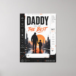 Personalised Cyberpunk Father And Son Canvas Print
