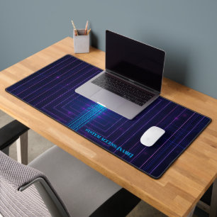 Personalised Cyberpunk System Access Neon Desk Mat