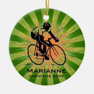 Personalised Cyclist Ornament