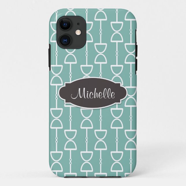 Personalised D Ring Snaffle Horse Bit ~ Teal Case-Mate iPhone Case (Back)