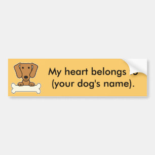 Personalised Dachshund Bumper Sticker