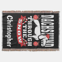 Personalised Dachshund Through The Snow Holiday