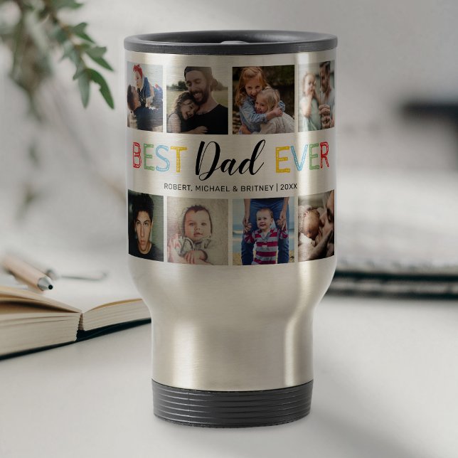 Personalised Dad 8 Photo Travel Mug (Creator Uploaded)