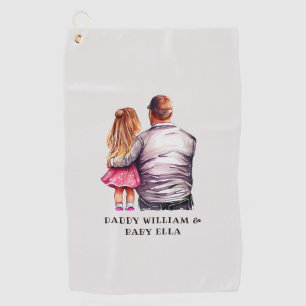 Personalised Dad and Daughter (5) Golf Towel